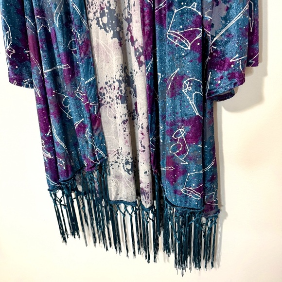 Harry Potter Exclusive Boxlunch Collection Burn Out Velvet Constellation Kimono - Picture 6 of 7